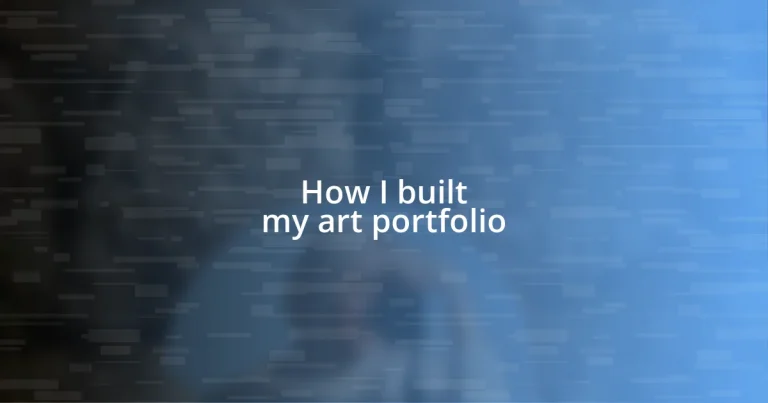 How I built my art portfolio