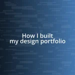 How I built my design portfolio