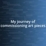 My journey of commissioning art pieces