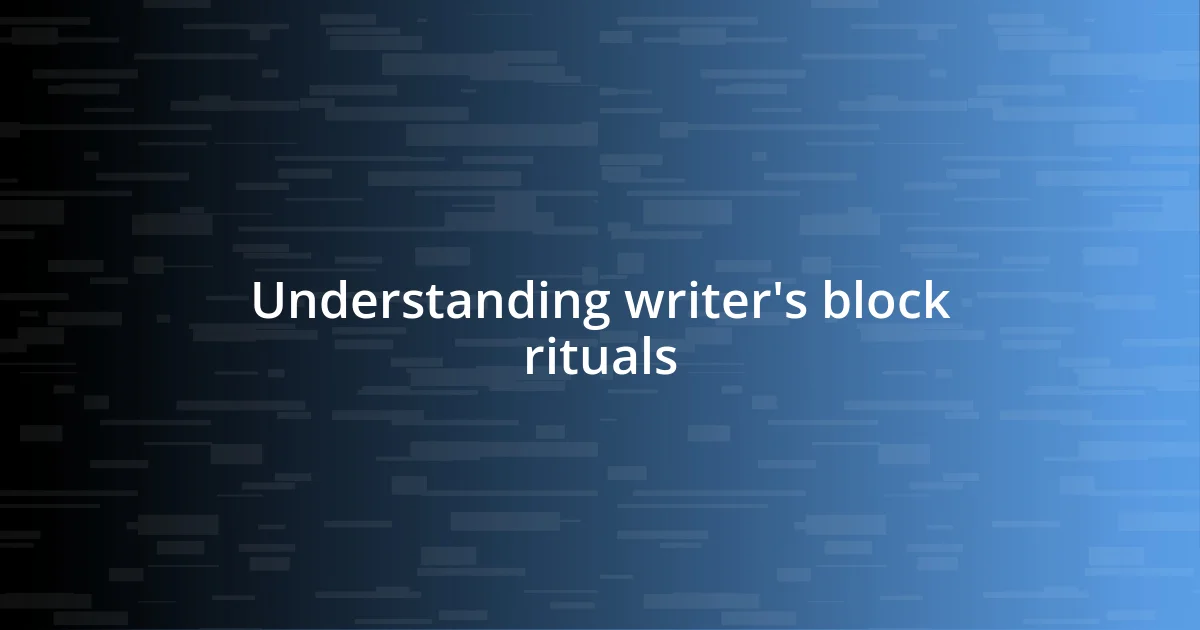 Understanding writer